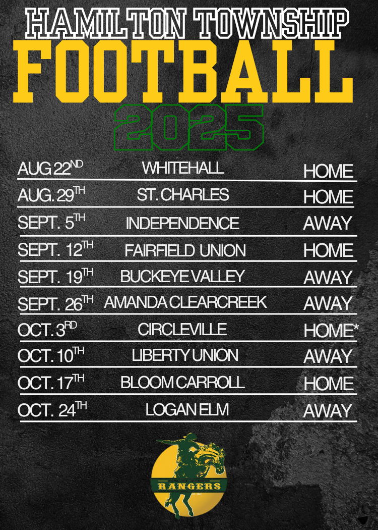 HT Football Schedule |2.5 in x 3.5 in