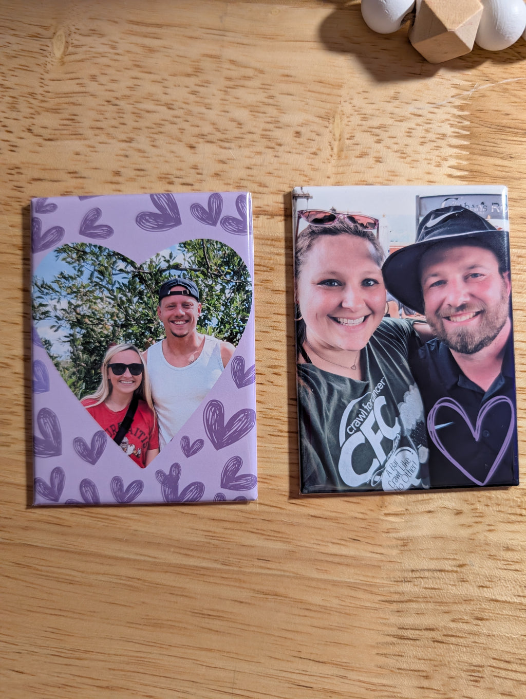 Heart Custom Acrylic Photo Magnet