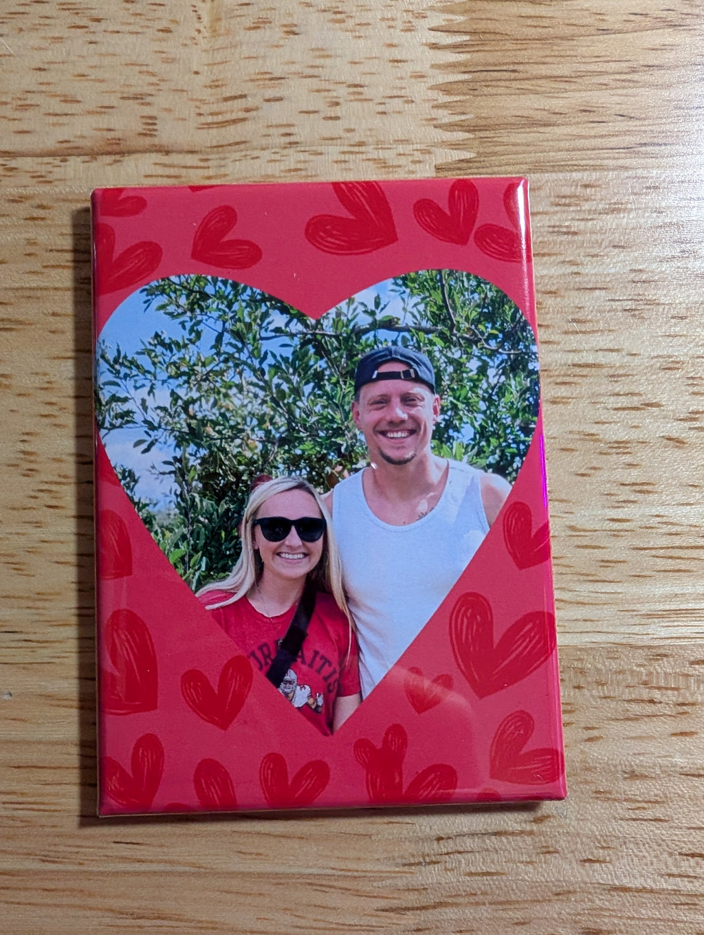 Heart Custom Acrylic Photo Magnet
