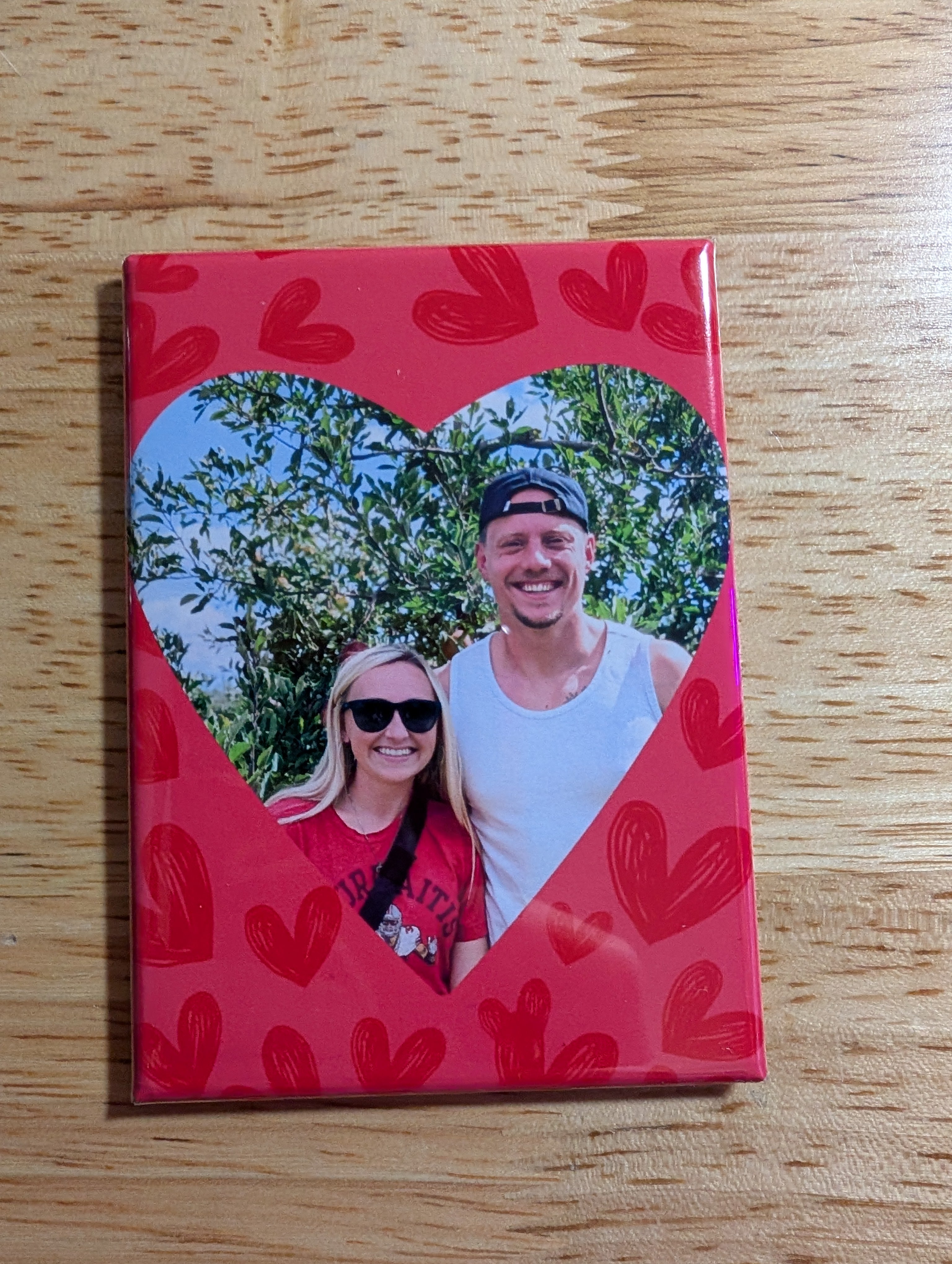 Heart Custom Acrylic Photo Magnet