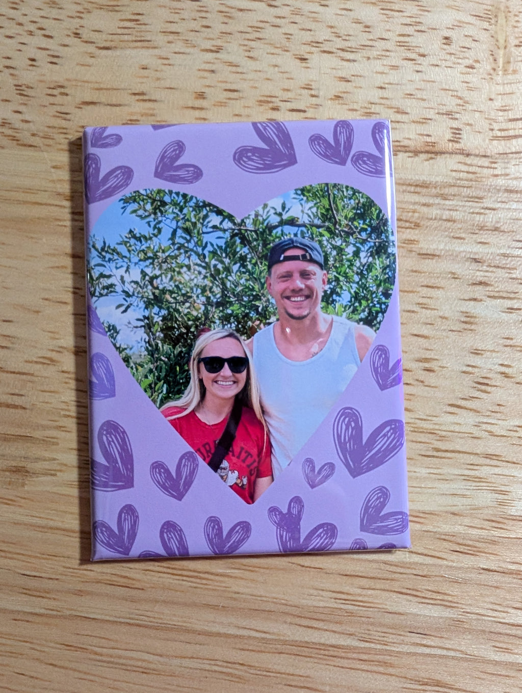 Heart Custom Acrylic Photo Magnet