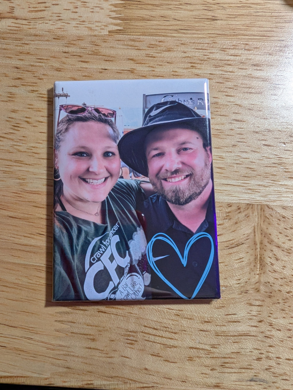 Heart Custom Acrylic Photo Magnet