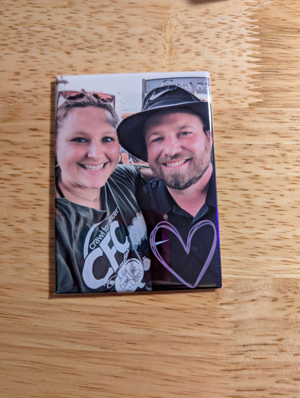 Heart Custom Acrylic Photo Magnet