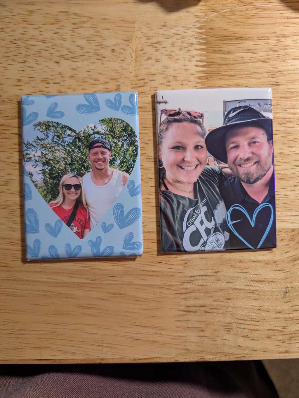 Heart Custom Acrylic Photo Magnet