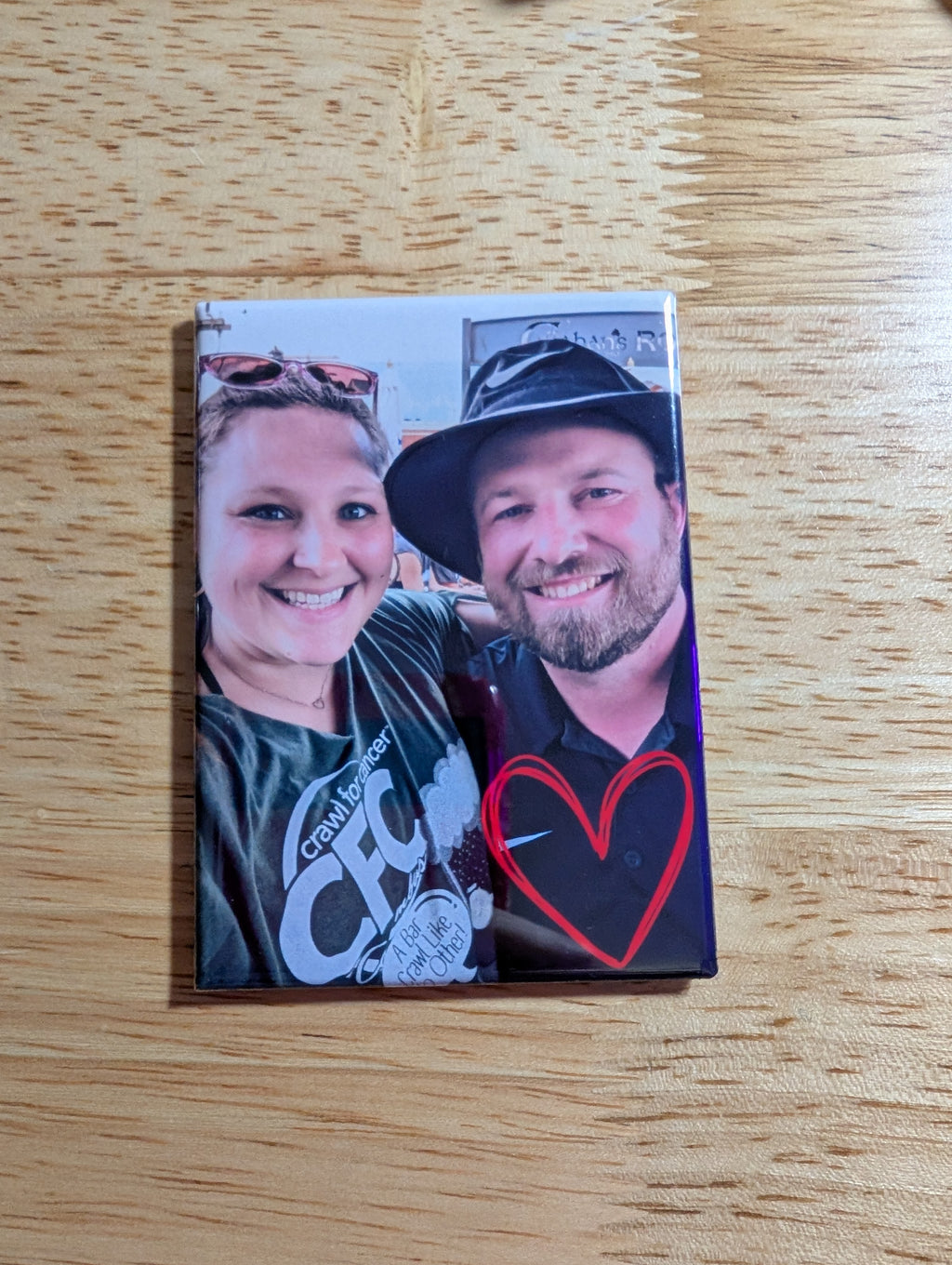 Heart Custom Acrylic Photo Magnet