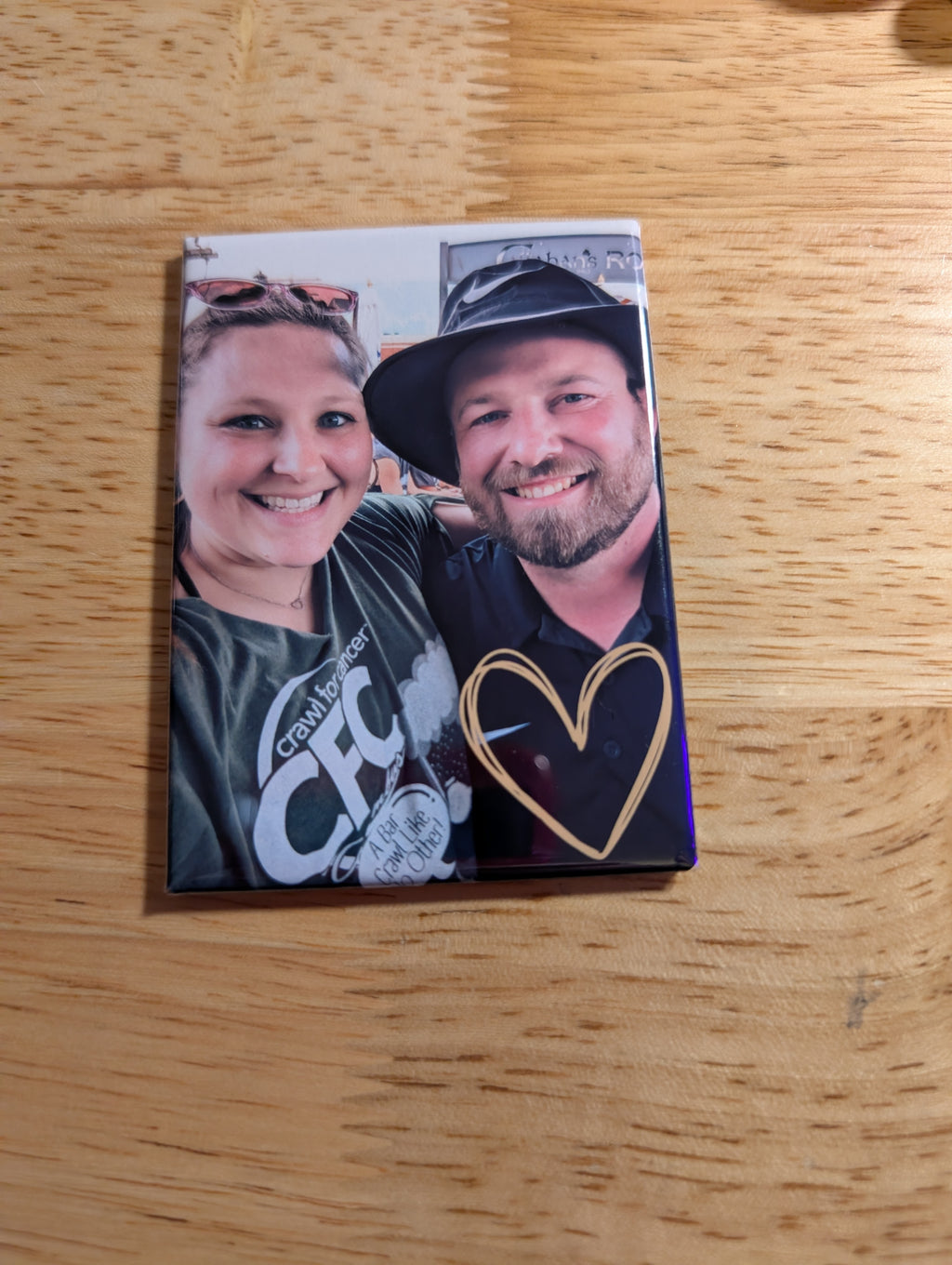 Heart Custom Acrylic Photo Magnet